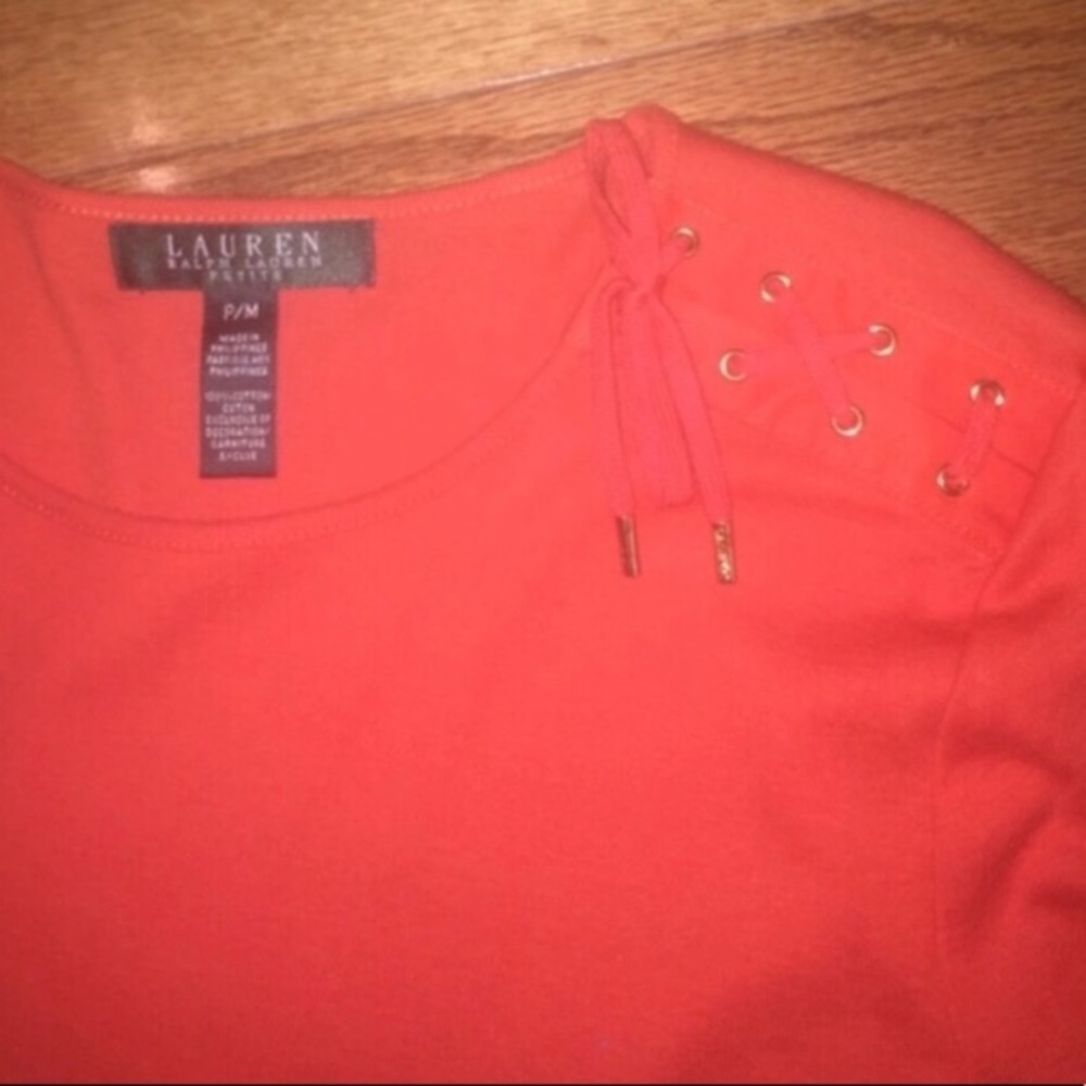 🧡RALPH LAUREN🧡CLASSIC TEE LACE UP SHOULDER TIE🧡